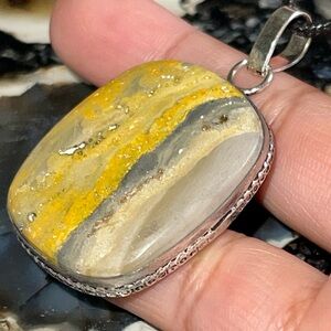 Indonesian Buzzing Bumblebee Jasper Pendant 2”